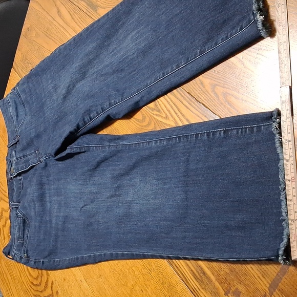 NYDJ Jeans 14P Womens BLUE  Dark MARILYN STRAIGHT LEGS Preowned Used - Picture 2 of 8